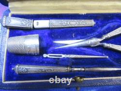 Antique Solid Silver Sewing Kit