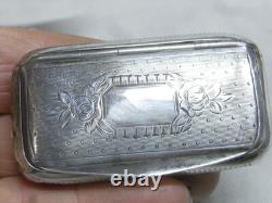 Antique Solid Silver Snuff Box