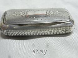 Antique Solid Silver Snuff Box