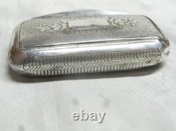 Antique Solid Silver Snuff Box