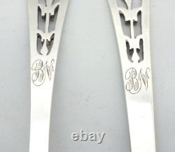 Antique Solid Silver Spoon and Fork Presentation Set in a Fitted Case