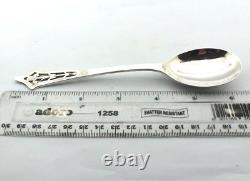 Antique Solid Silver Spoon and Fork Presentation Set in a Fitted Case
