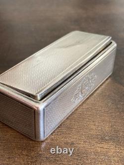 Antique Solid Silver & Vermeil Box, Silversmith Antoine GRICOURT, 19th Century, 50g