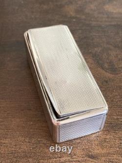 Antique Solid Silver & Vermeil Box, Silversmith Antoine GRICOURT, 19th Century, 50g