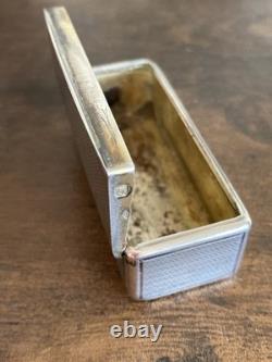 Antique Solid Silver & Vermeil Box, Silversmith Antoine GRICOURT, 19th Century, 50g