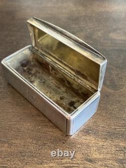 Antique Solid Silver & Vermeil Box, Silversmith Antoine GRICOURT, 19th Century, 50g