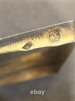 Antique Solid Silver & Vermeil Box, Silversmith Antoine GRICOURT, 19th Century, 50g