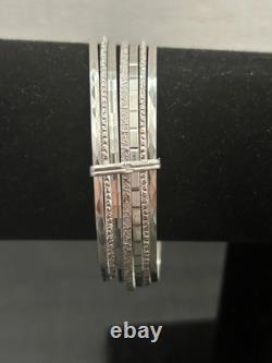 Antique Solid Silver Weekly Bracelet