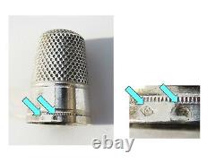 'Antique Solid Silver XIX Sewing Etui'