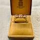 Antique Solid Silver And Gold Bow Ring With 9 Rubies, Hallmarked, Beautiful Design