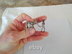 Antique Solid Sterling Silver Figurine of a Shepherd and Donkey Statuette