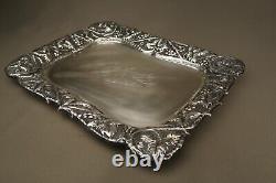 Antique Spanish Solid Silver Tray 19th Century