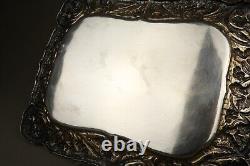 Antique Spanish Solid Silver Tray 19th Century