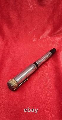 Antique Sterling Silver Fountain Pen with 18k Gold Nib
