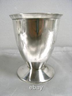 Antique Sterling Silver Stemmed Beaker/Tumbler, Minerva Hallmark, Silversmith, Silver Glass