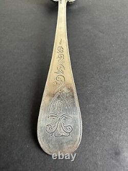 Antique Sterling Silver Sugar Sifting Spoon 19th Century Old Man