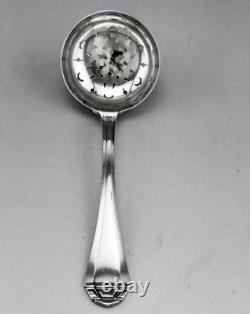 Antique Sterling Silver Sugar Spoon or Tea Strainer, 1st Standard Hallmark
