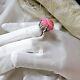 Antique Style Ring Artisan Openwork Basket Silver 925 Hallmark Rose Agate Size 59