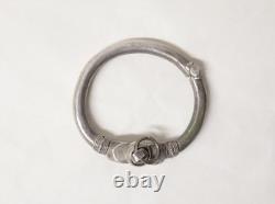 Antique Superb Heavy Rajasthan Bracelet in Solid Silver, Ethnic Tribal, 19th Century