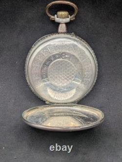 Antique Swiss Pocket Watch Solid Silver Needs Servicing