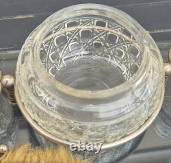 Antique Toilet Set in Crystal and Solid Silver. Baccarat, St Louis