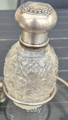 Antique Toilet Set in Crystal and Solid Silver. Baccarat, St Louis