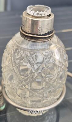 Antique Toilet Set in Crystal and Solid Silver. Baccarat, St Louis