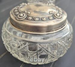 Antique Toilet Set in Crystal and Solid Silver. Baccarat, St Louis
