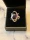 Antique Unique Solid Silver Ring With Genuine Amethyst Cabochon Size 55