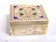 Antique Vermeil Box Set Gold On Solid Silver Enamel Russian 84