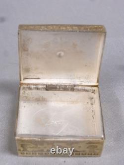Antique Vermeil Gold Box on Solid Silver with Russian Enamel 84