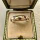 Antique Vermeil Silver Ring With Rare Pink Garnet Haute Couture Design