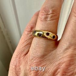 Antique Vermeil Silver Ring with Rare Pink Garnet Haute Couture Design