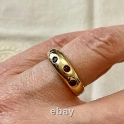 Antique Vermeil Silver Ring with Rare Pink Garnet Haute Couture Design