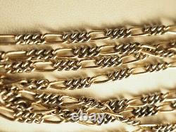 Antique Vermeil Solid Silver Sautoir Necklace Large 142cm