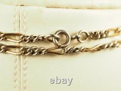 Antique Vermeil Solid Silver Sautoir Necklace Large 142cm