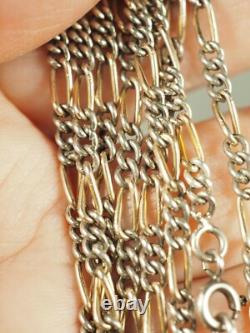 Antique Vermeil Solid Silver Sautoir Necklace Large 142cm