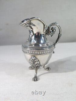 Antique Very Pretty Small Silver Milk Jug with Griffin Head in Louis XV Style