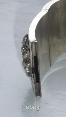 Antique Victorian Anglo-Indian Solid Silver Cuff Bracelet Deity 88g