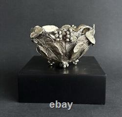 Antique Vine Bowl Sterling Silver Italy ATTILIO DE LUCA Art Nouveau