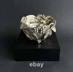 Antique Vine Bowl Sterling Silver Italy ATTILIO DE LUCA Art Nouveau