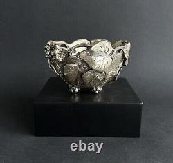 Antique Vine Bowl Sterling Silver Italy ATTILIO DE LUCA Art Nouveau