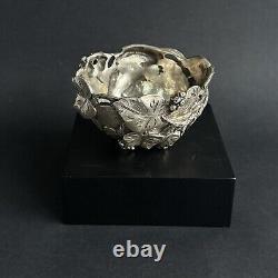 Antique Vine Bowl Sterling Silver Italy ATTILIO DE LUCA Art Nouveau