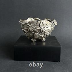 Antique Vine Bowl Sterling Silver Italy ATTILIO DE LUCA Art Nouveau