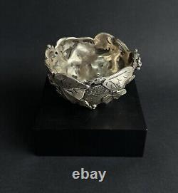 Antique Vine Bowl Sterling Silver Italy ATTILIO DE LUCA Art Nouveau