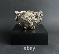 Antique Vine Bowl Sterling Silver Italy ATTILIO DE LUCA Art Nouveau