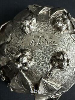 Antique Vine Bowl Sterling Silver Italy ATTILIO DE LUCA Art Nouveau