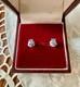Antique White Gold And Solid Silver Earrings - Genuine Tanzanites