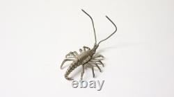 Antique and beautiful lobster sculpture in solid silver, 19th–20th century