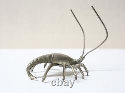 Antique and beautiful lobster sculpture in solid silver, 19th–20th century